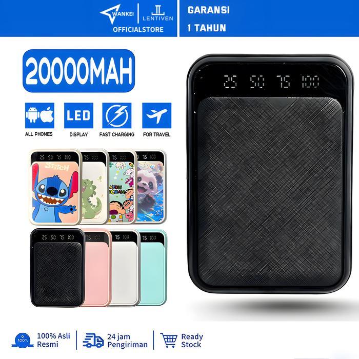 Acmic Techlife - Powerbank 20000 Mah Cute Mini Kartun Screen Digital Display