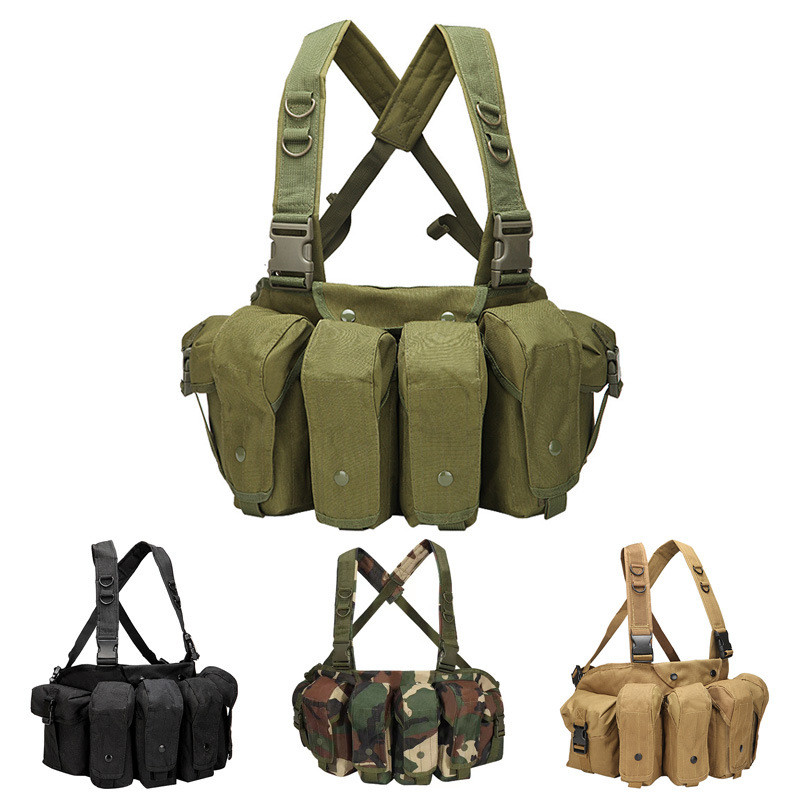 Ak Chest Rig Vest Ak 47 Magazine Pouch Airsoft Paintball Equipment Outdoor Sports Training Hunting