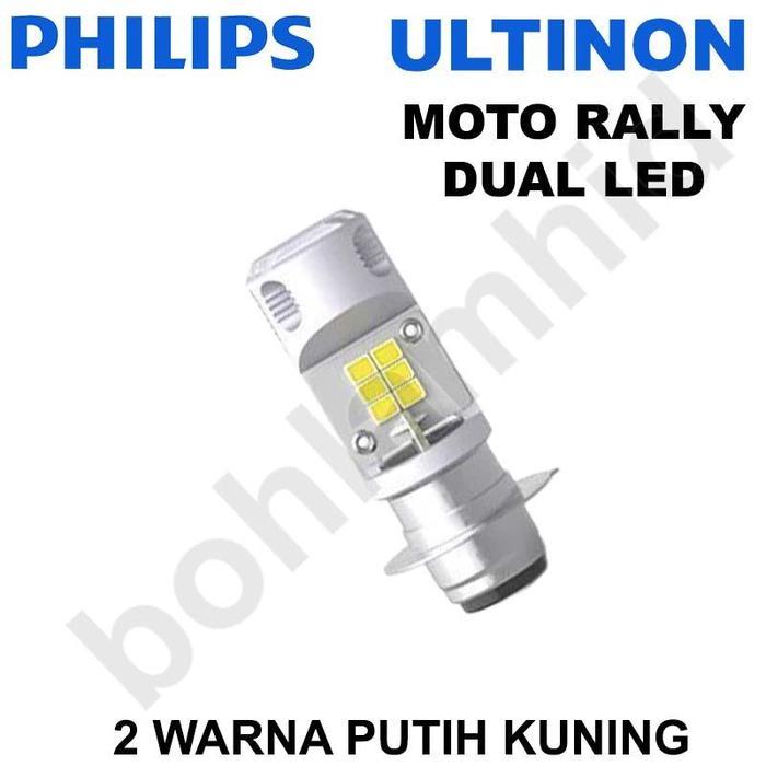 Led Motor Mio M3 125 Philips Ultinon Moto Rally Dual Led H6 M5 T19 2Warna Ac Dc Bohlam Lampu Led