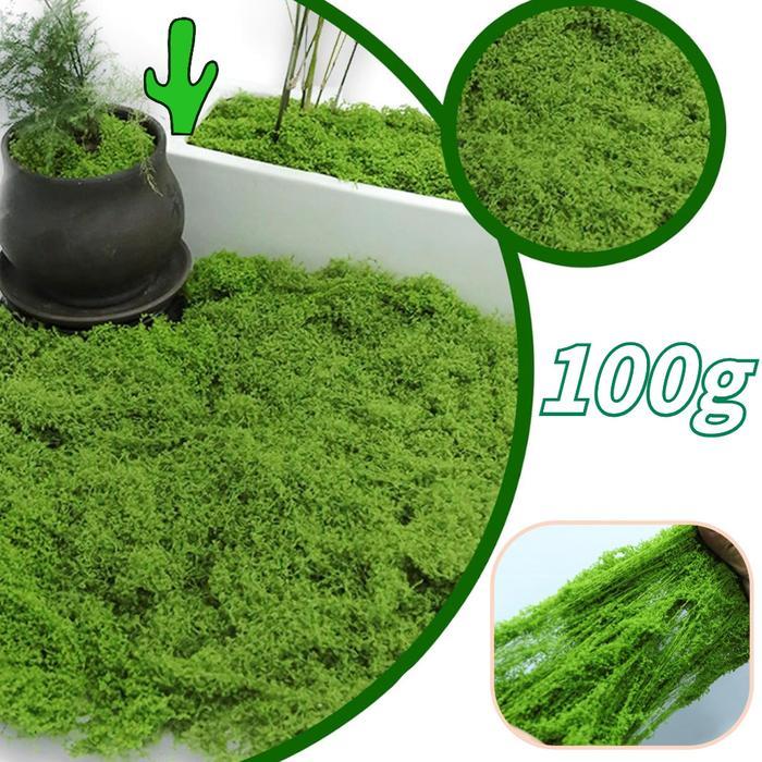 100G Rumput Sintetis Aquascape Aquarium Tawetan Tahan Lama Rumput Sintetis Aquascape Jadi