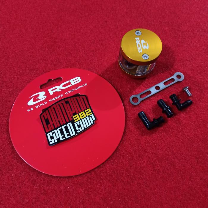 Brake Fluid Tank Tabung Minyak Rem Rcb Racing Boy A1 Bulat Gold