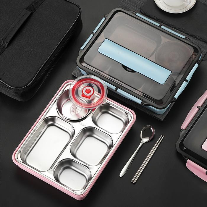 Lunch Box 5 Sekat Stainless Steel 304 1800ml Kotak Makan Bento