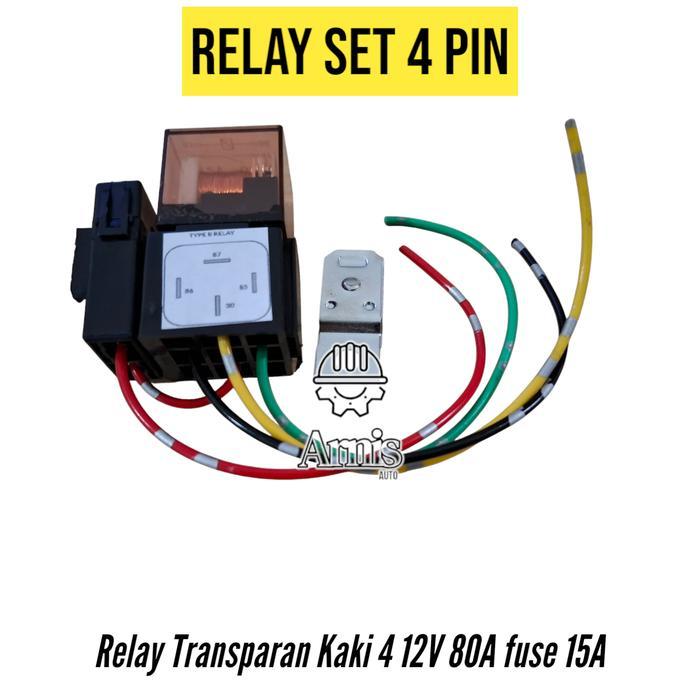 SET KABEL RELAY FUSE RUMAH SOKET RILAY SEKRING SOCKET SIKRING RILEY GANDENG LENGKAP 4 PIN KAKI