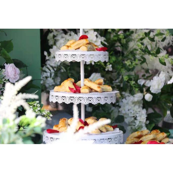 Fontain Cake Tray 3 Susun Tier Cupcake Rak Susun Kue Roti Cake 3 Tray