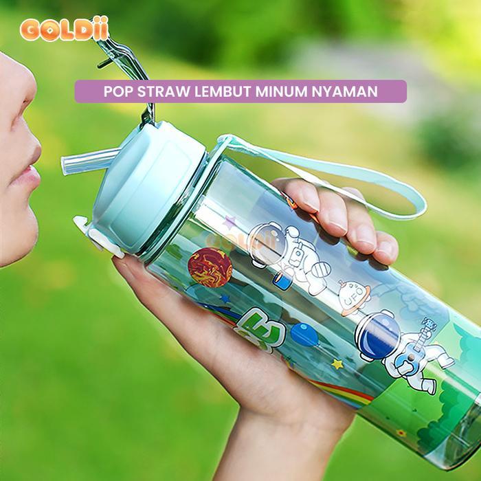 Goldii - Space Rainbow Botol Minum Anak Cewek Cowok 1 Liter Botol Minum Anak Karakter 1000Ml