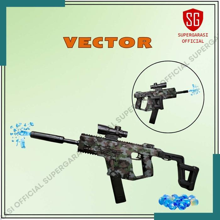 Mainan Tembakan water gell blaster kriss vector Army Otomatis only