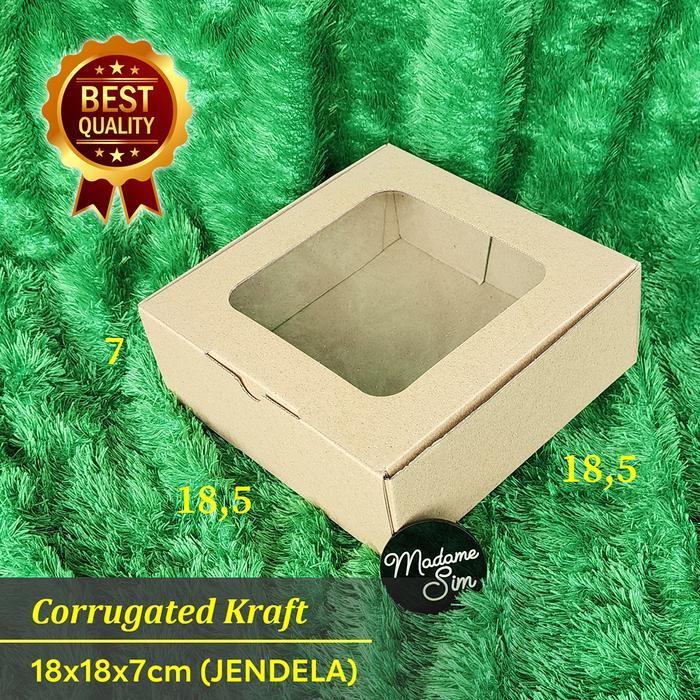 KOTAK NASI - SNACK BOX - DUS ROTI 18x18x7 (JENDELA)