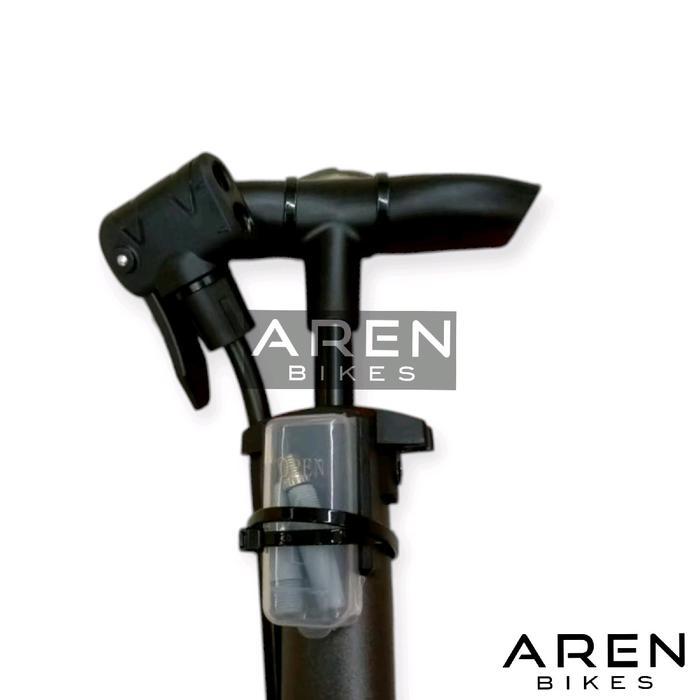POMPA SEPEDA POLYGON SHORTY DUAL HEAD 160 PSI PUMP AV FV PRESTA BAN SEPEDA & MOTOR METER METERAN