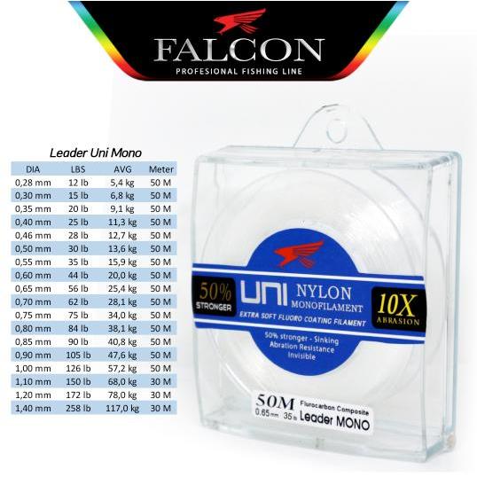 Senar Leader Falcon Uni Nylon 50 meter