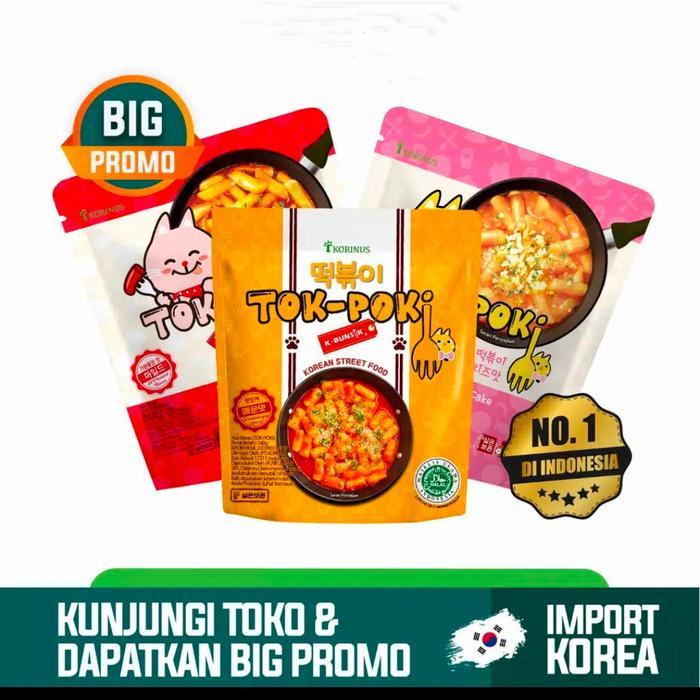 TOK-POKI INSTAN PAKET 3IN1 SPICY,SPICY CHEESE,DAN MILD