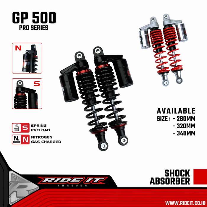 Shock Breaker Belakang Tabung Atas Redit Gp 500 Pro Series Uk 280Mm