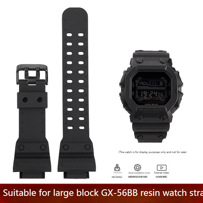 For Casio Gshock Bracelet Accessories Large Silicone Watch Strap Gx-56Bb Gxw-56 Large G Rubber