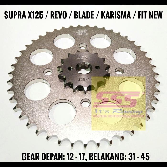 Gearset Sss 428 Supra X 125 Revo Blade Kharisma Kirana Supra Fit New X125 Injeksi Revo Injeksi Gir
