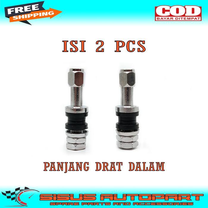 "New" PENTIL TUBELESS / PENTIL BAN TUBELESS PANJANG DRAT DALAM DRAT LUAR ISI 2PCS / 1 SET PENTIL BAN