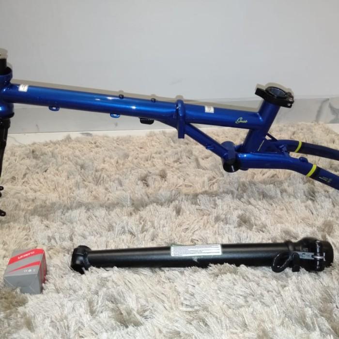 Frame Sepeda Lipat Fnhon Gust Blue Saphire Discbrake Tanpa Handlepost