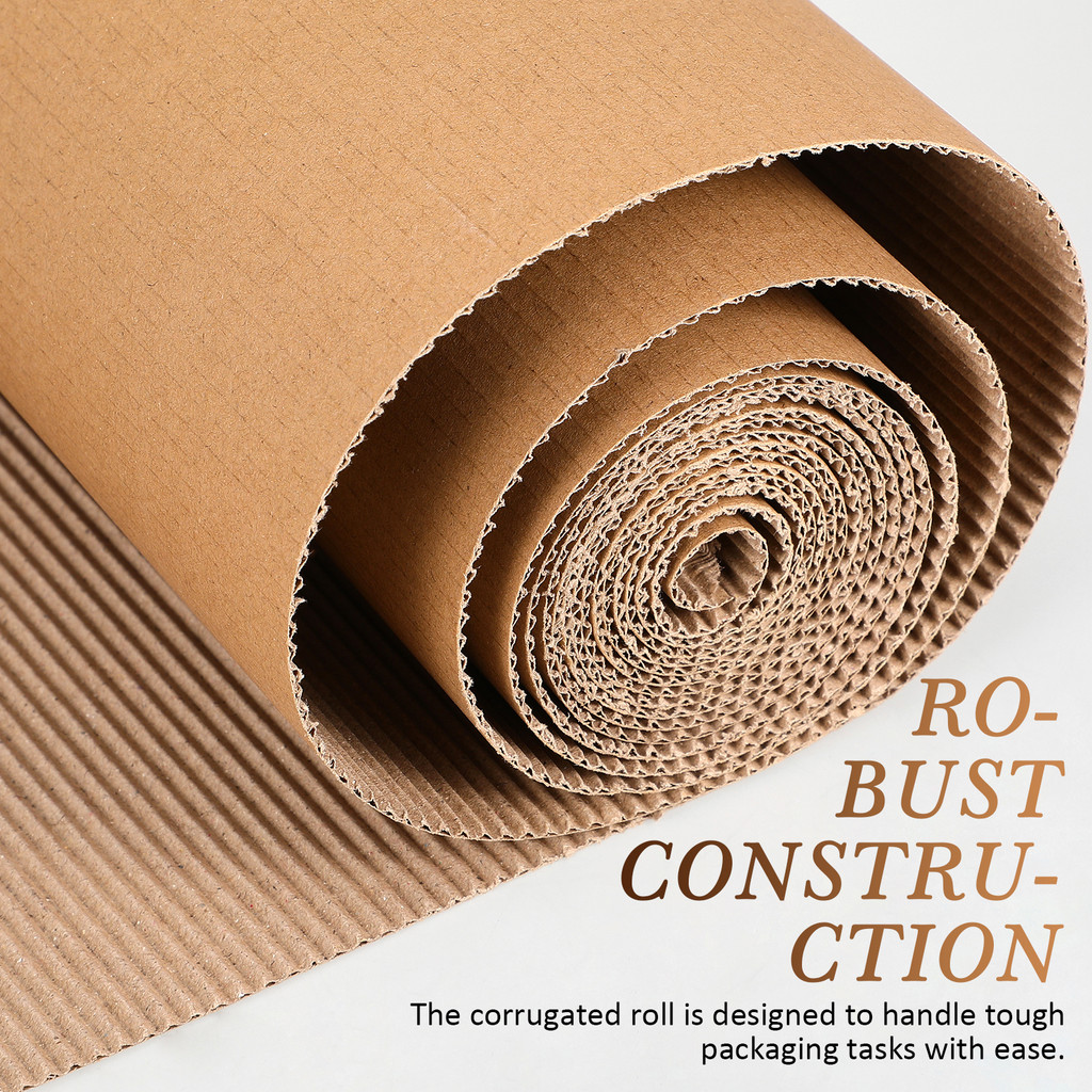 1 Roll Corrugated Cardboard Roll Single Face Corrugated Craft Decor DIY Corrugated Roll Craft