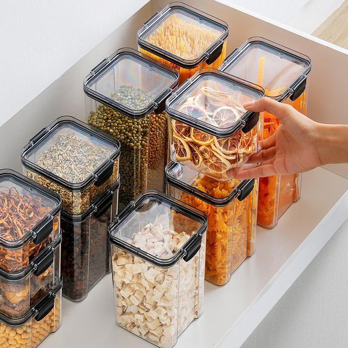 BOX Plastik Untuk Makanan TOPLES KOTAK PLASTIK Kedap Udara Makanan Buah Sayur Snack Kacang Biji