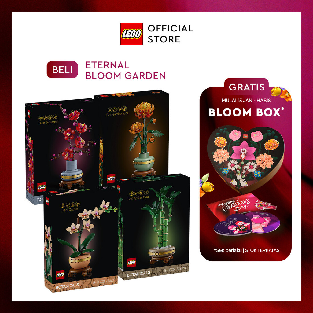 LEGO Botanicals Bundle - LEGO Botanicals 10369 Plum Blossom + LEGO Botanicals 10368 Chrysanthemum + 
