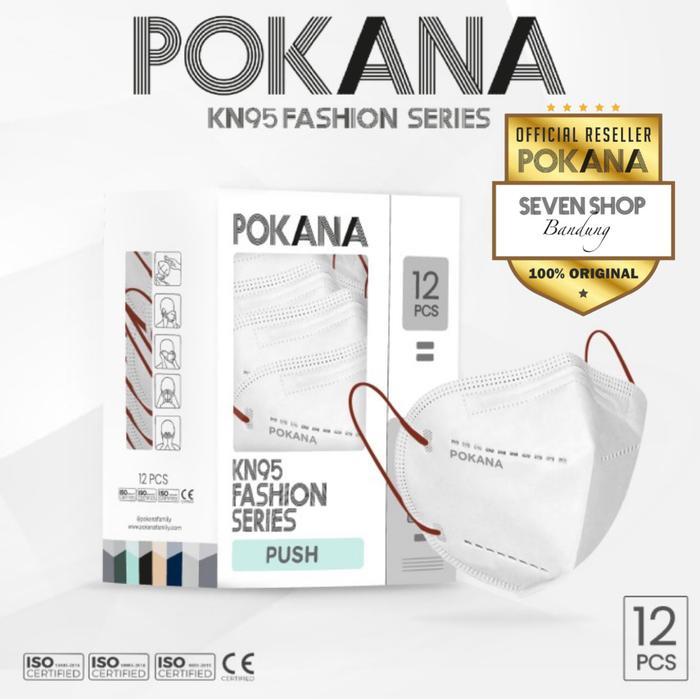 Masker Pokana KN 95 Fashion Series medis 6 ply White
