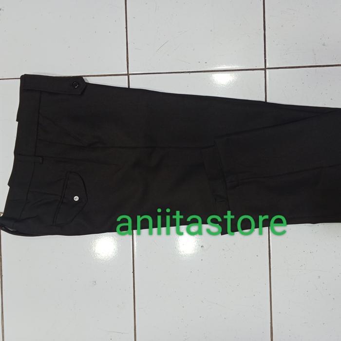 celana Pdh satpam coklat bahan Gaia premium