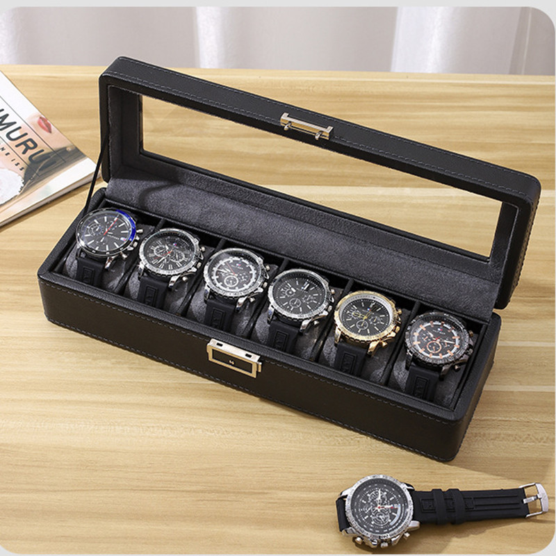 Watch Boxes Holder New Wood Display Box Organizer Red Top Gift Breitling rolex luxury watch box