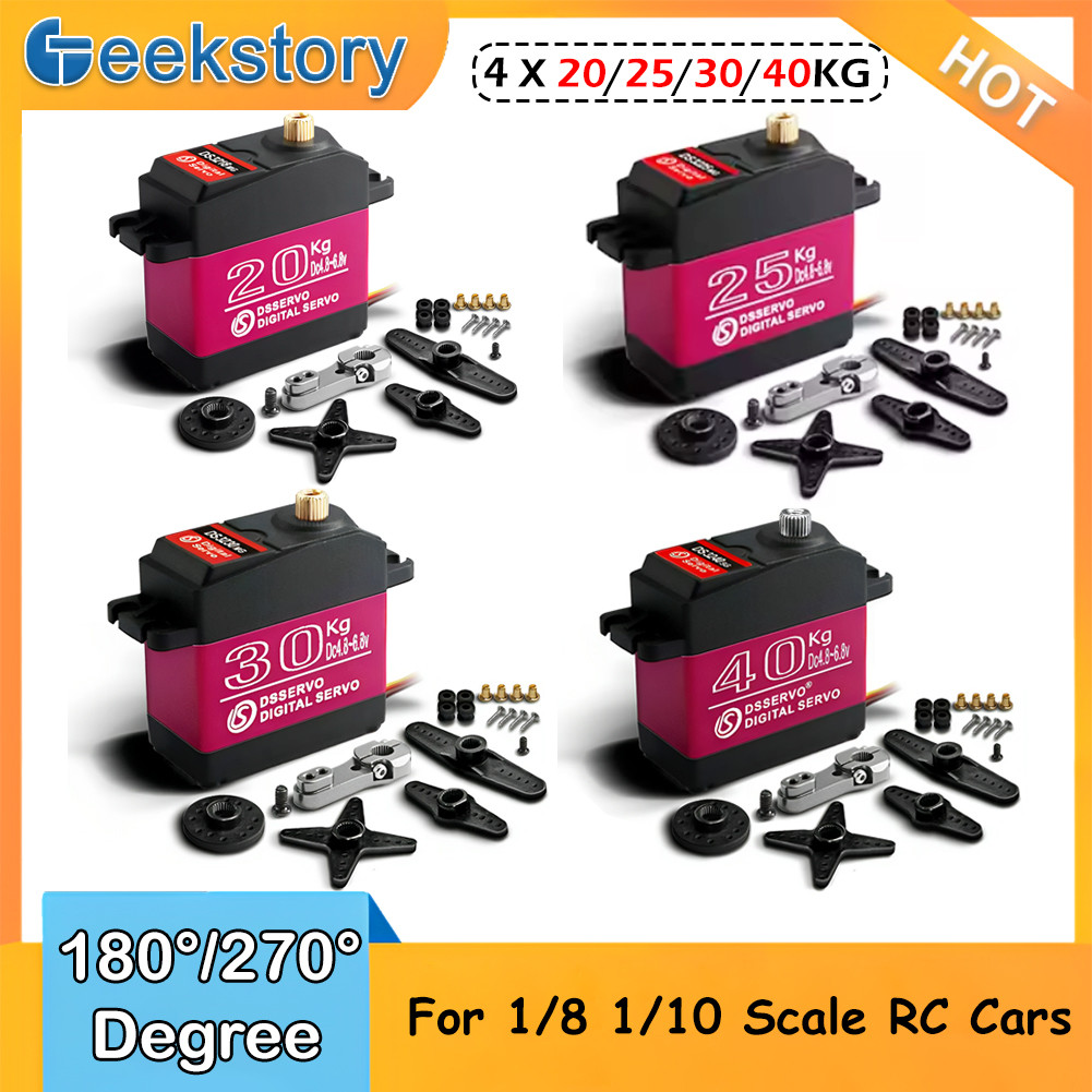 4 Pcs Digital Servo 20Kg 25Kg 30Kg 35Kg 40Kg High Speed servo Metal Gear Servo Pro IP66 RC Baja
