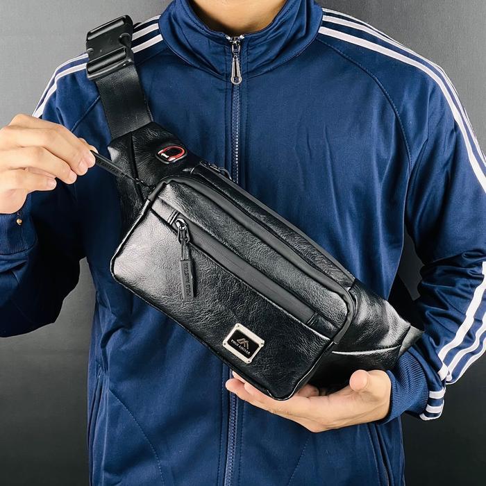 Visval Top - Tas Selempang Pria Kulit Tas Pinggang Waistbag Waterfroof