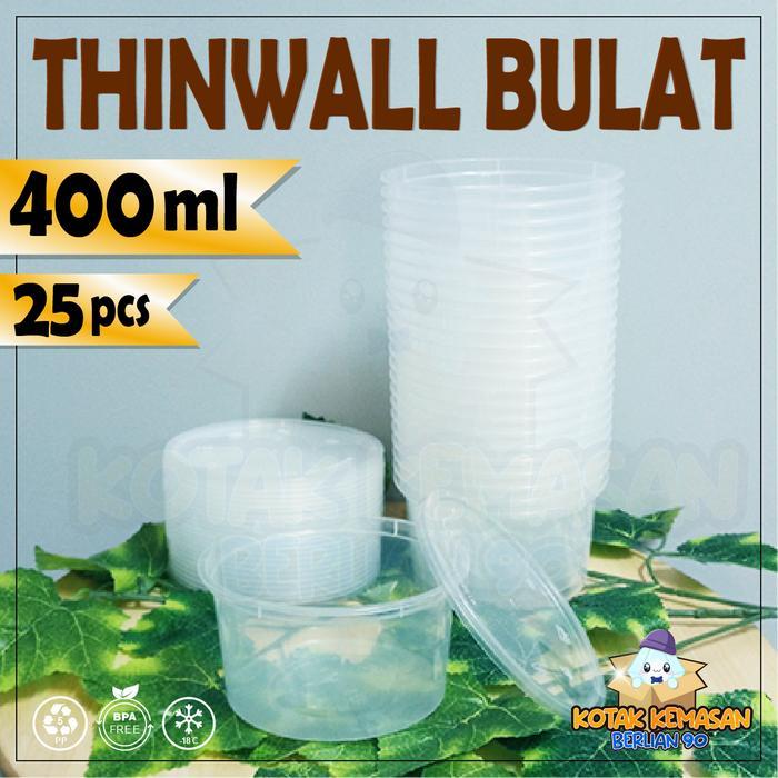 Mangkok Plastik 400 Ml Mangkok Plastik Bulat Cup Puding Thinwall