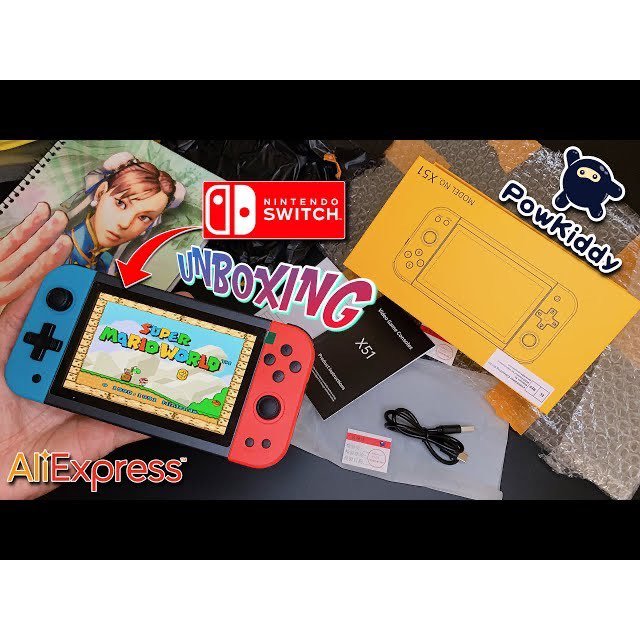 2023 Powkiddy X51 Original 5.0-inch IPS 800*480 Screen Retro Handheld Linux Game Console Dual Joysti