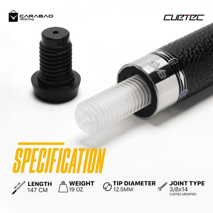Cuetec SVB GEN II White Cue Stick Play Billiard - 11.8