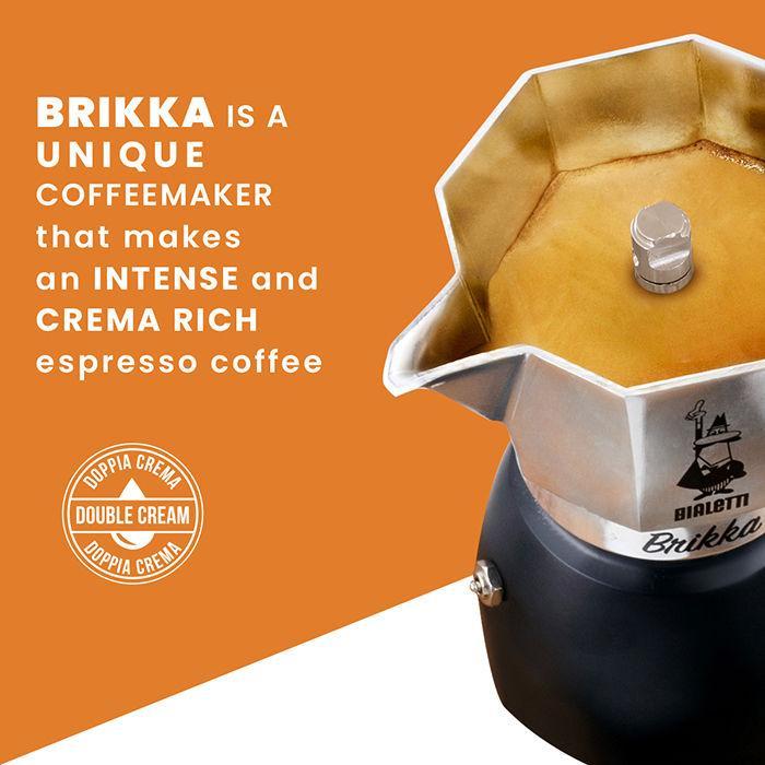 BIALETTI - BRIKKA BLACK 2 CUPS - MOKAPOT ALAT SEDUH KOPI MANUAL