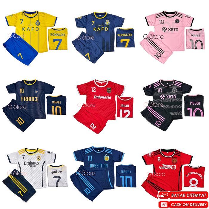 Premium Bisa Cod / Setelan Baju Bola Anak Timnas Negara Terlengkap / Jersey Original