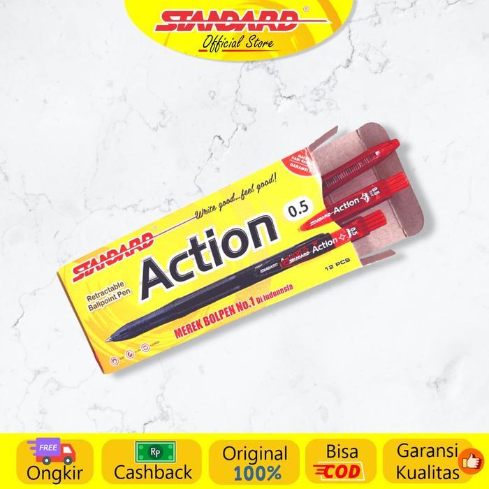 JTTOP" STANDARD - PULPEN ACTION 0.5 ( ALAT TULIS / PEN / BALLPOINT / PENA )