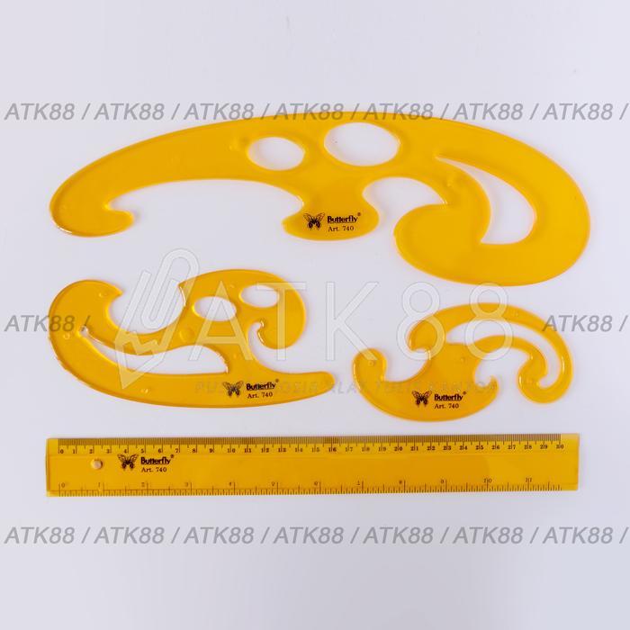 JTTOP" MAL WAYANG / PENGGARIS CURVA BUTTERFLY BT-740 PENGGARIS POLA