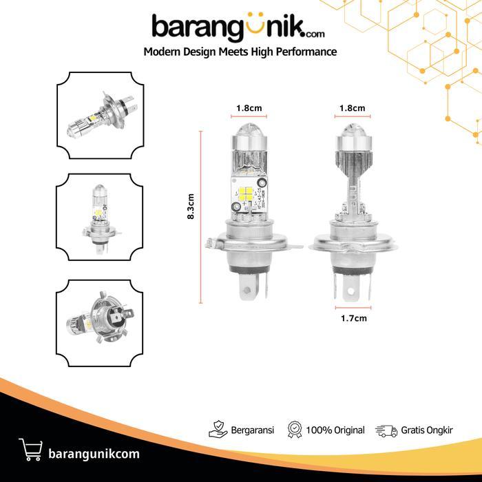 Lampu Depan Motor H4 Dc 10W Led Super Terang Putih Kuning Premium Vixion Scoopy Verza Mh3 Luximos
