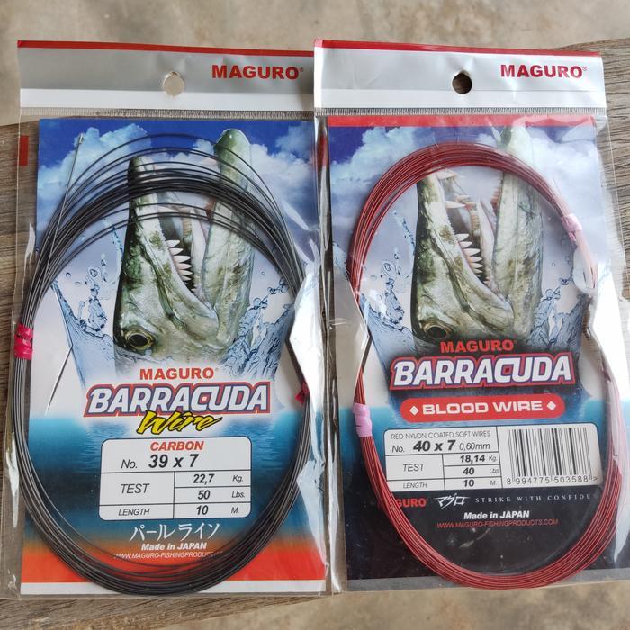 ORIGINAL SALE 3pc Maguro Barracuda Neklin Blood Wire 3Size Borong Japan READY STOCK