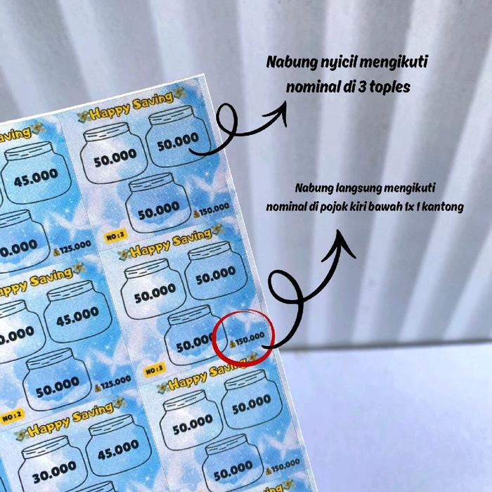 "New" PAKET SAVING ALBUM MENABUNG UANG DILIPAT FREE STIKER CUTTING TARGET 2 JUTA - 50 JUTA (BONUS
