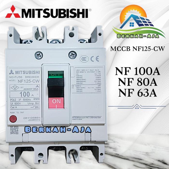 Mccb Breaker Mitsubishi Nf-B 63A 80A 100A