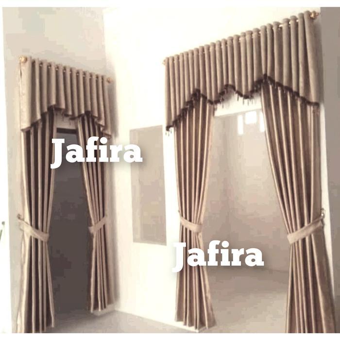 (BEST SELLER) Harga 1 set gorden(2 gorden jendela dan 1 poni atas pintu)