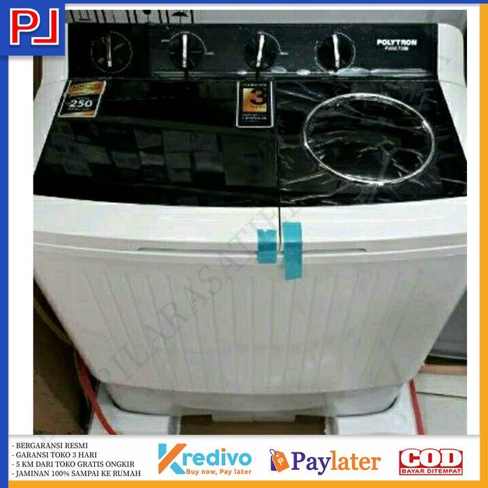 MESIN CUCI 2 TABUNG POLYTRON PWM 1358 Kapasitas Besar 10KG KHUSUS BANDUNG, JAKARTA & JAWABARAT