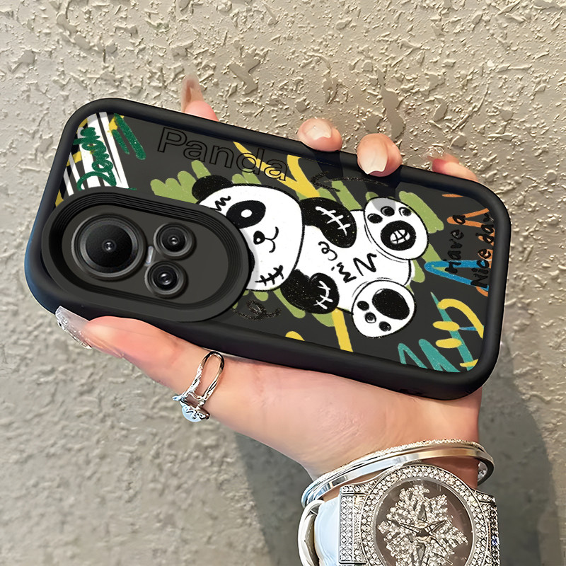 Casing Hp OPPO Reno 10 5G OPPO Reno 10 Pro 5G Case Casing Panda kecil yang rusak pola Kasus HP Tangg