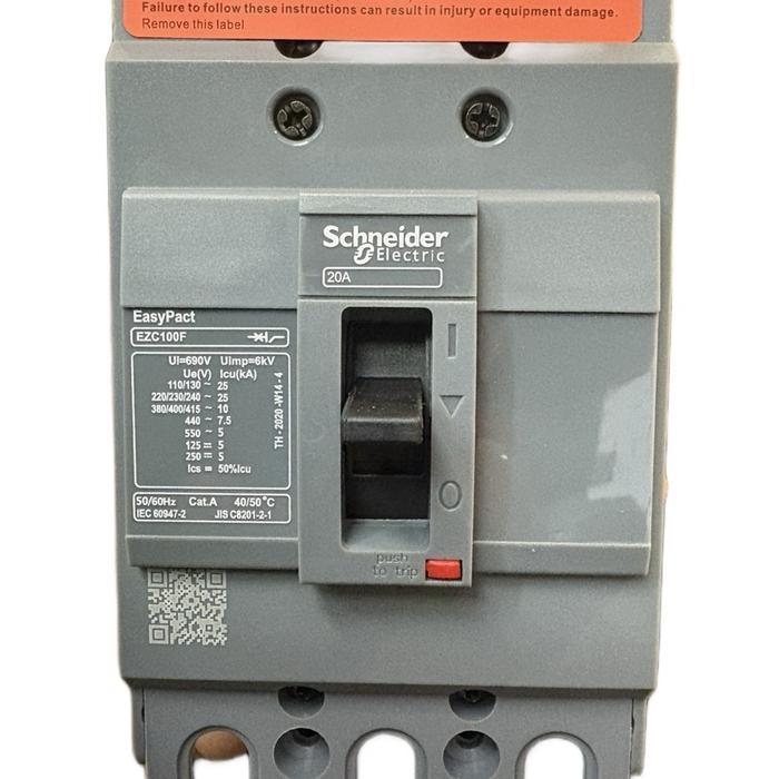 Mccb 40A 3Phase Schneider Ori - Easy Pact Ezc 100B 40 Ampere 3 Phase