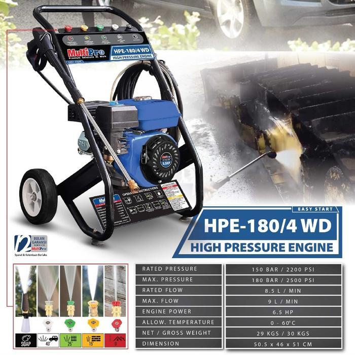 JET CLEANER HIGH PRESSURE MULTIPRO HPE-180/4 WD HPE180 STIM MOBIL BENS