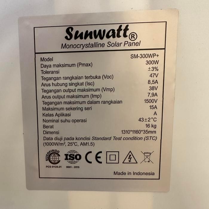 Solarcell / Panel Surya / Solar Panel 300Wp Mono Overlapping Shingled
