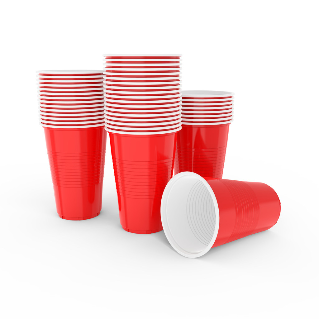 50PCS 3 Sizes Plastic Party Red Cups for Drinks, Soda Punch Barbecue Cola or Water Disposable Cup of