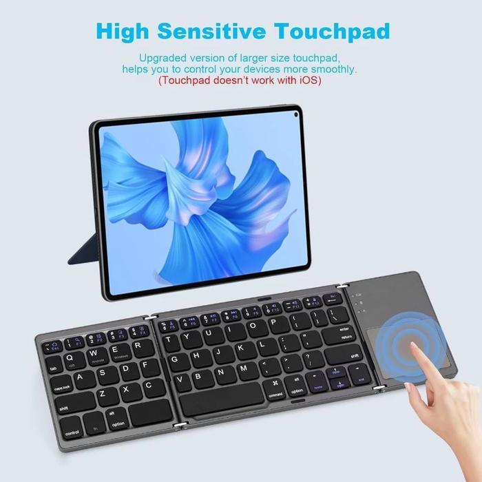 gigim608 alat ketik keyboard wireless lipat 3 mini kecil untuk smartphone handphone tablet pc laptop