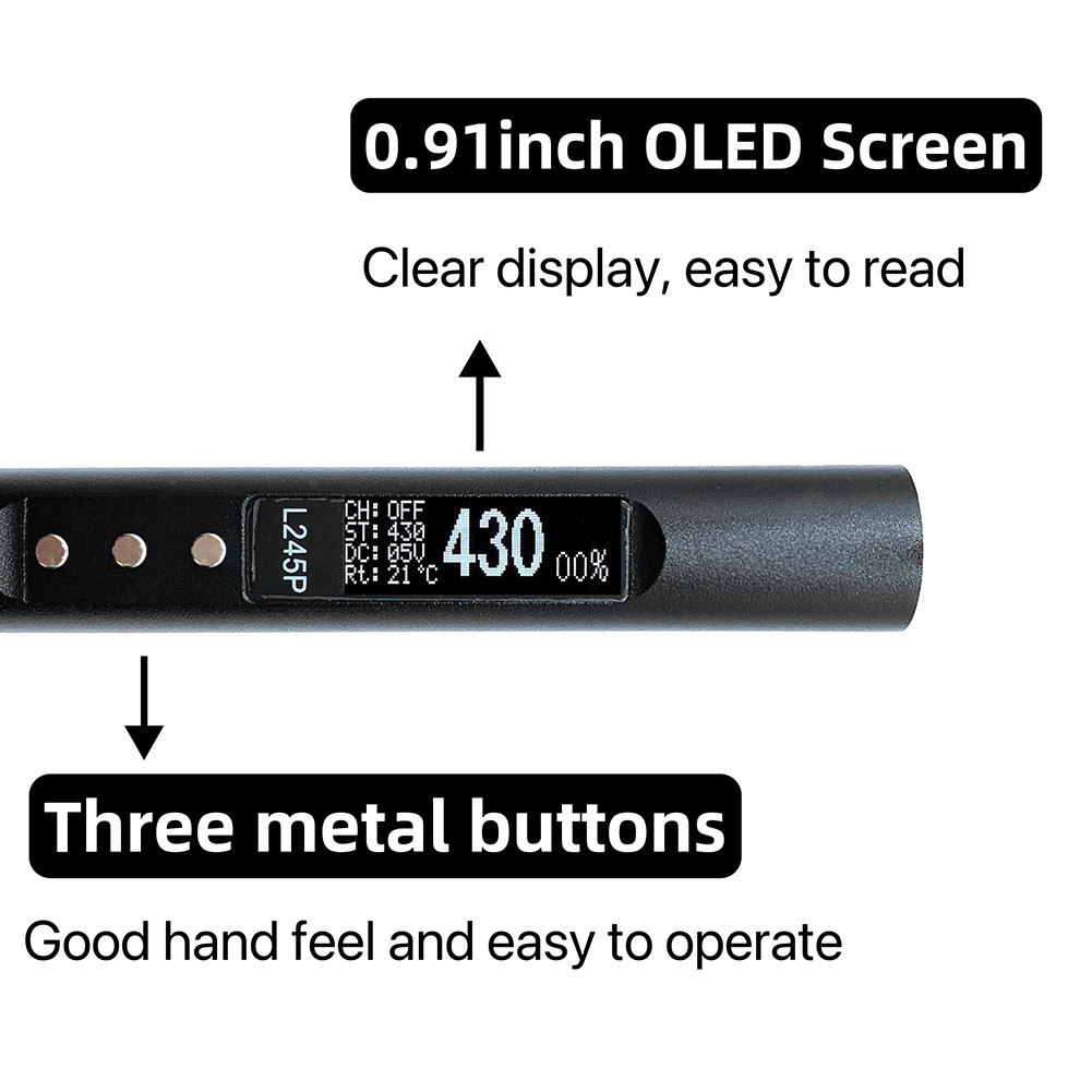 PD 65W Smart Solder Pen Portable L245P Mini Soldering Iron Station OLED Digital DC 90W