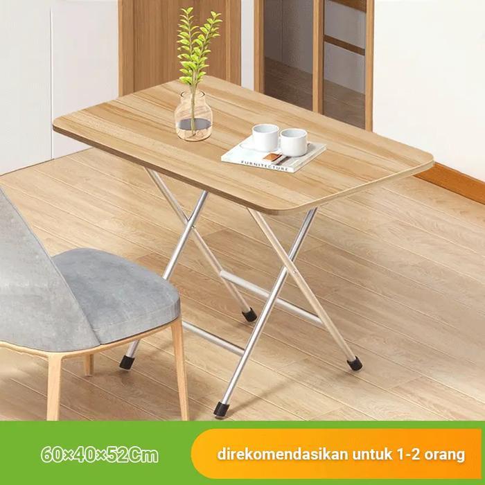 Mehaa Meja Lipat Kayu 80X80 Dan 60X40/Meja Makan Lipat/Meja Makan Portable/Meja Lipat Serbaa