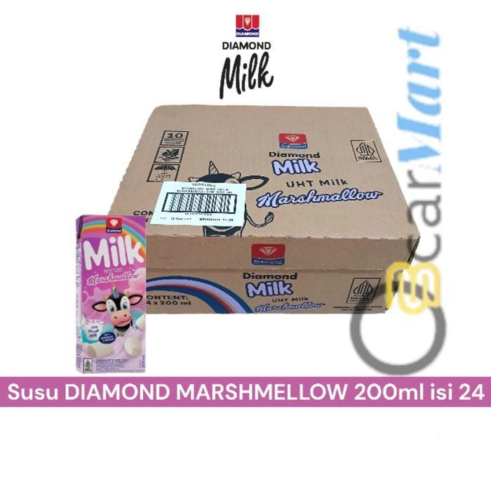 Susu Diamond Marsmelow 1 Dus 200Ml Isi 24 Rasa Marshmallow
