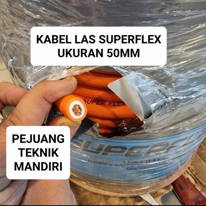KABEL LAS SUPER FLEX 50MM / KABEL LAS SUPERFLEX 50 MM ORANGE - BIRU